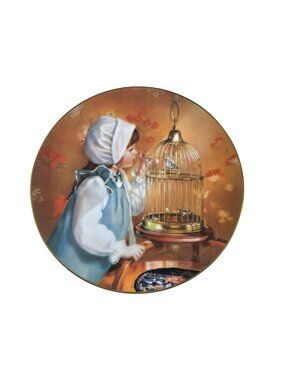 Morning Song Collectible Plate Sandra Kuck 1984 Reco Days Gone By Bird Girl
